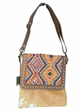 Myra Bag Hazelnut Touch Cowhide Leather Western Boho Crossbody Purse NWT